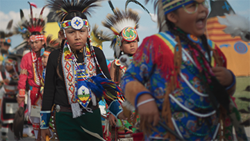 A still from the film "Siksikakowan: The Blackfoot Man".