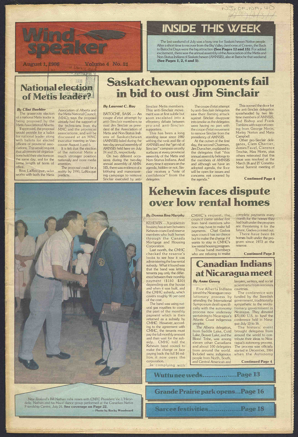 Windspeaker August 1, 1986